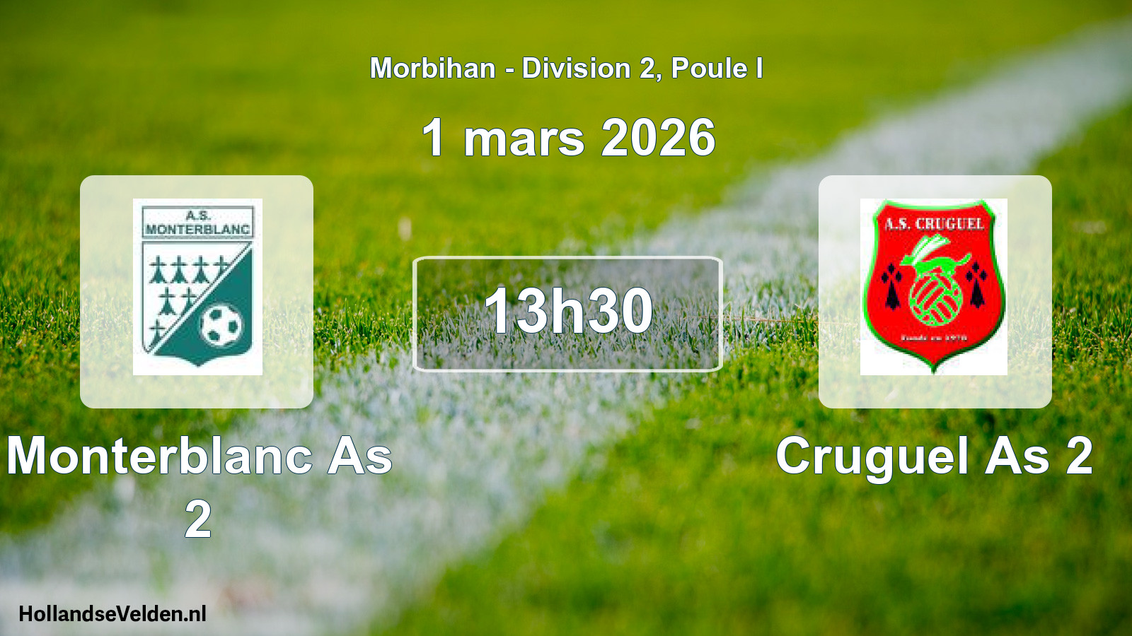 Geplande wedstrijd: Monterblanc As 2 - Cruguel As 2 (1 mars 2026)