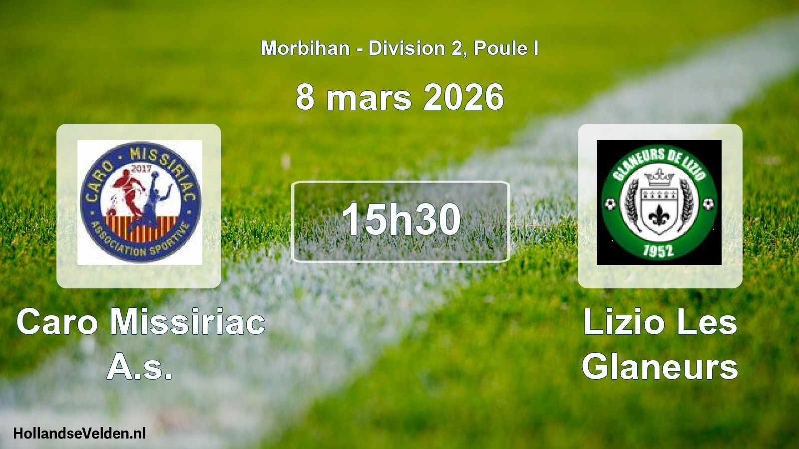 Geplande wedstrijd: Caro Missiriac A.s. - Lizio Les Glaneurs (8 maart 2026)