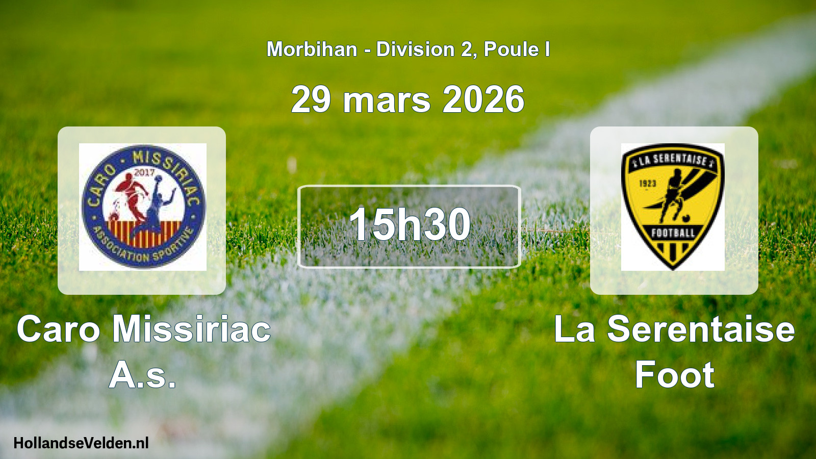 Geplande wedstrijd: Caro Missiriac A.s. - La Serentaise Foot (29 maart 2026)