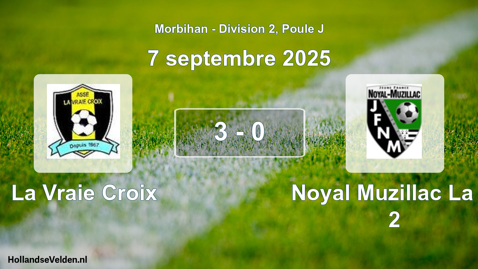 Gespeelde wedstrijd: La Vraie Croix - Noyal Muzillac La Jf 2 3 - 0 (7 september 2025)