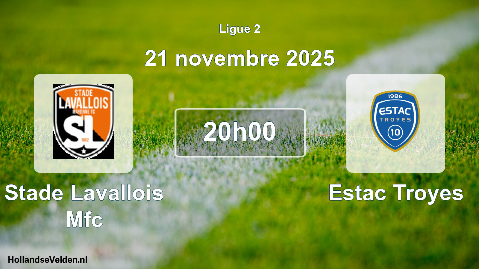 Geplande wedstrijd: Stade Lavallois Mfc - Estac Troyes (21 novembre 2025)