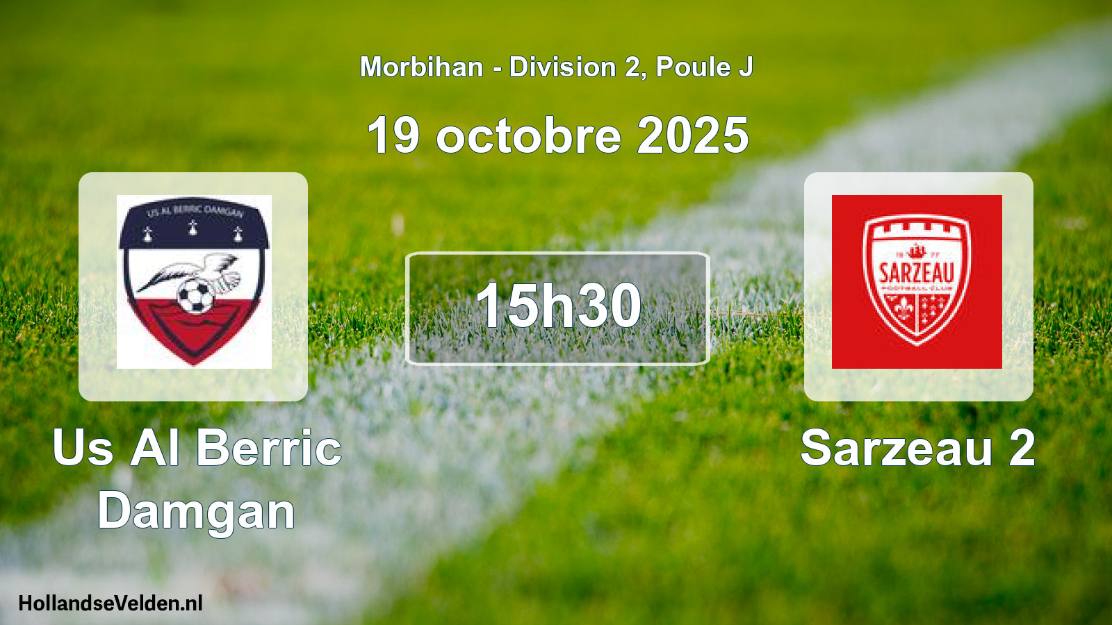 Scheduled Match: Us Al Berric Damgan - Sarzeau 2 (19 October 2025)