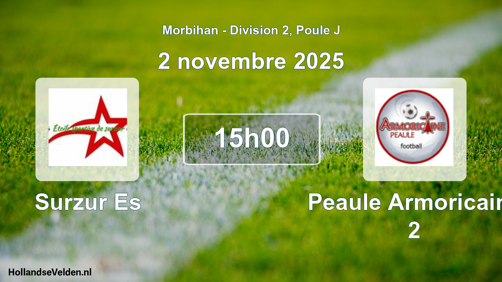 Geplande wedstrijd: Surzur Es - Peaule Armoricaine 2 (2 novembre 2025)