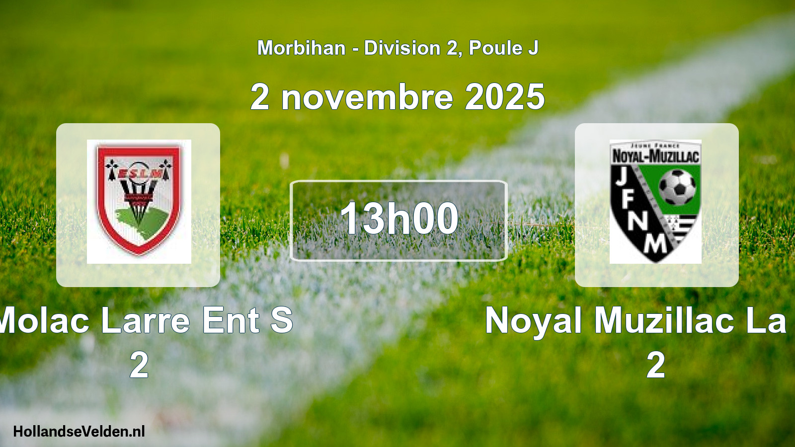 Scheduled Match: Molac Larre Ent S 2 - Noyal Muzillac La Jf 2 (2 November 2025)