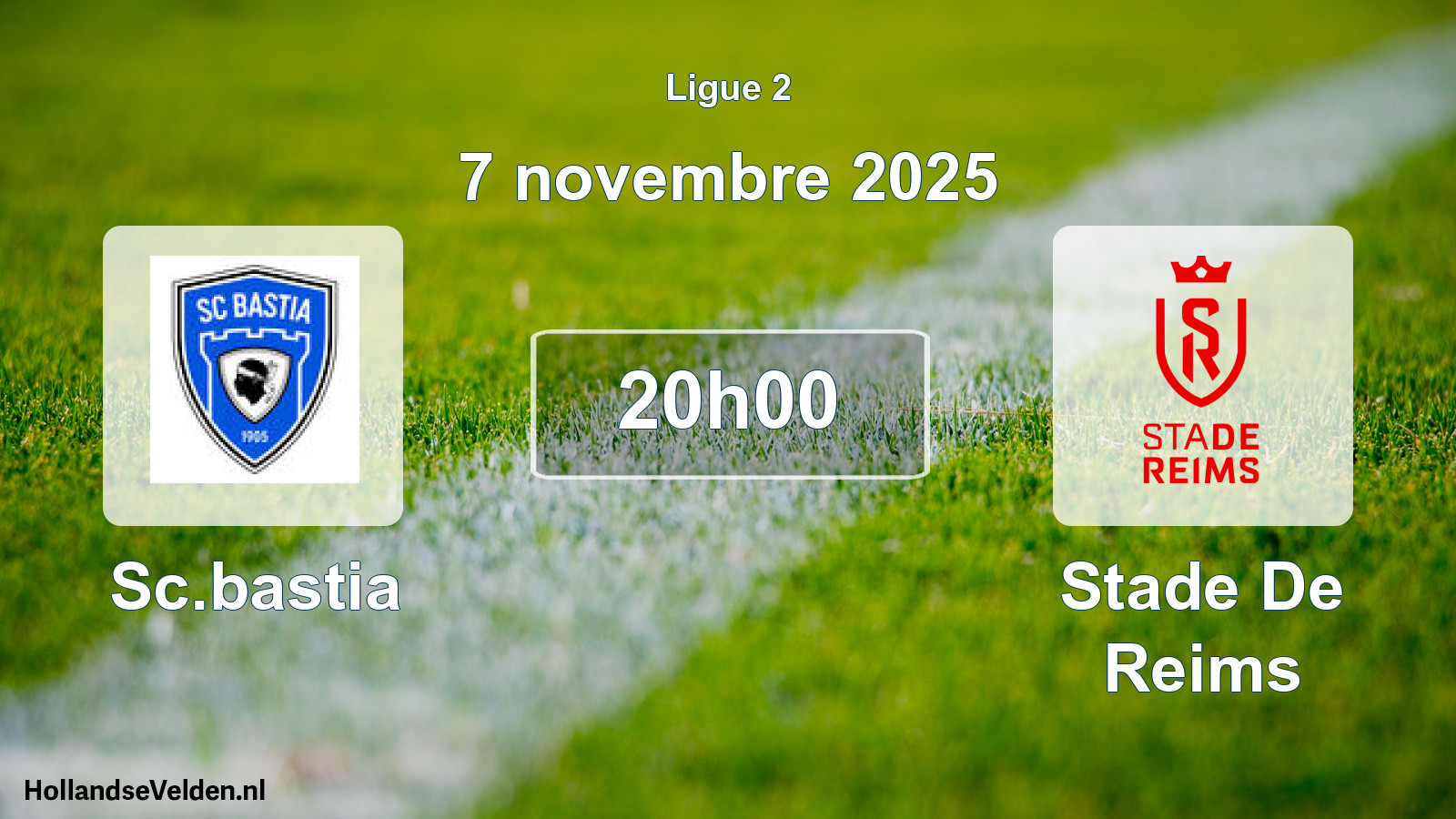 Geplande wedstrijd: Sc.bastia - Stade De Reims (7 novembre 2025)