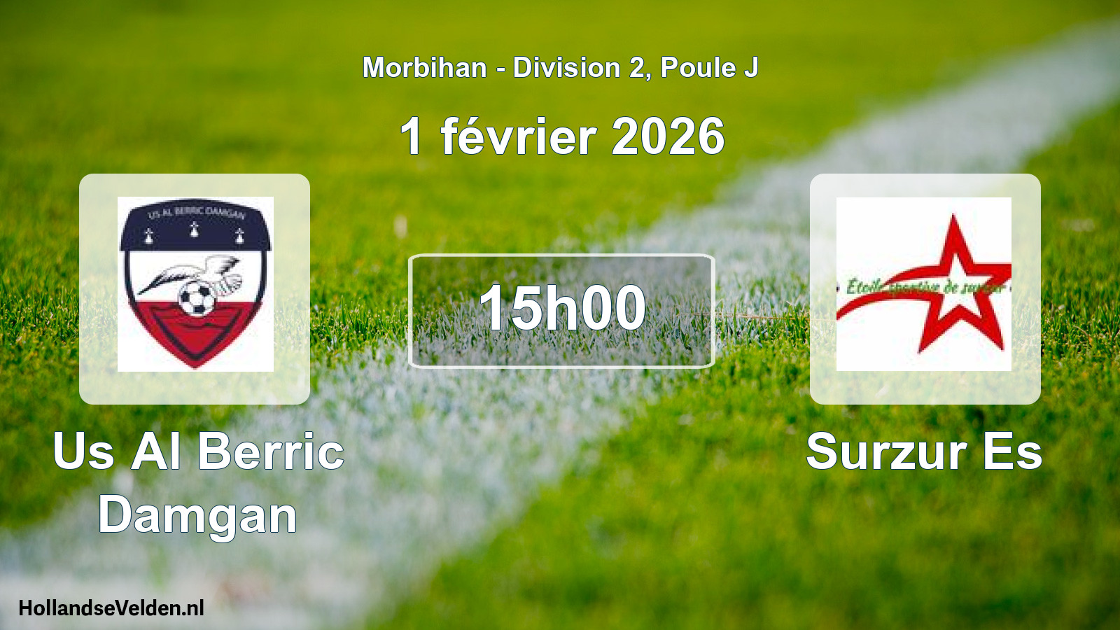 Scheduled Match: Us Al Berric Damgan - Surzur Es (1 February 2026)