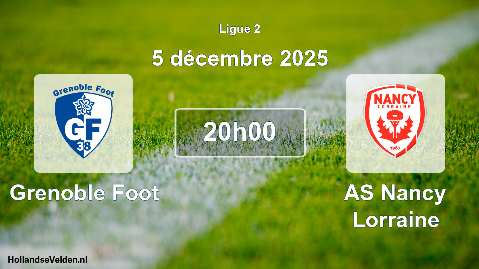 Geplande wedstrijd: Grenoble Foot - AS Nancy Lorraine (5 december 2025)