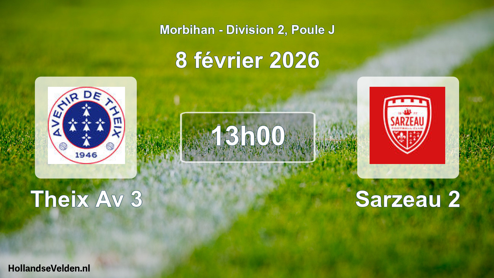 Geplande wedstrijd: Theix Av 3 - Sarzeau 2 (8 février 2026)