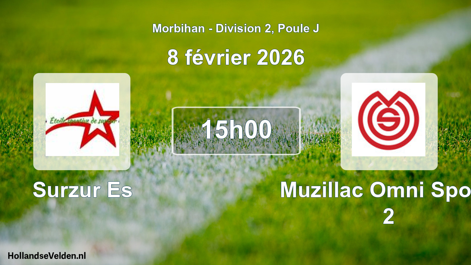 Geplande wedstrijd: Surzur Es - Muzillac Omni Sports 2 (8 février 2026)