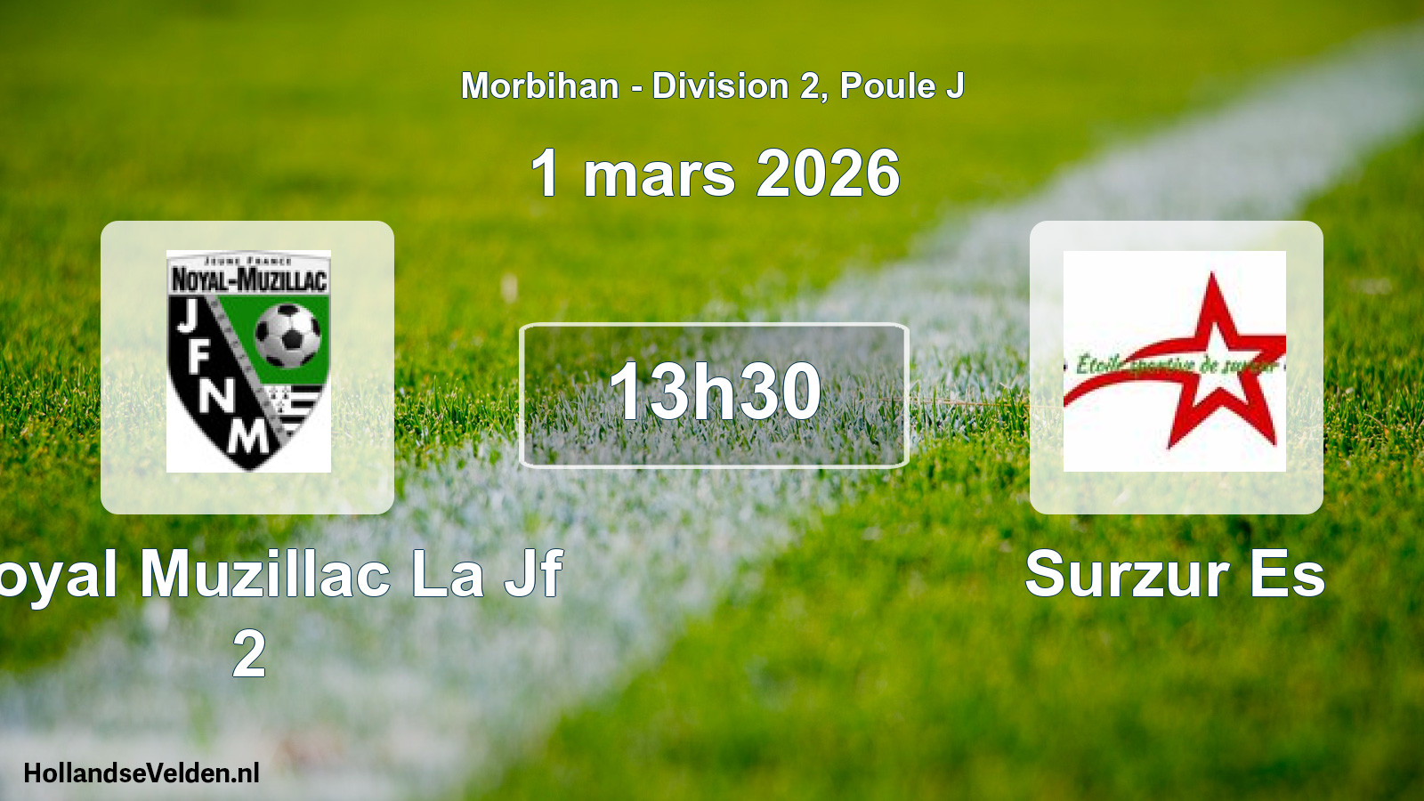 Geplande wedstrijd: Noyal Muzillac La Jf 2 - Surzur Es (1 maart 2026)