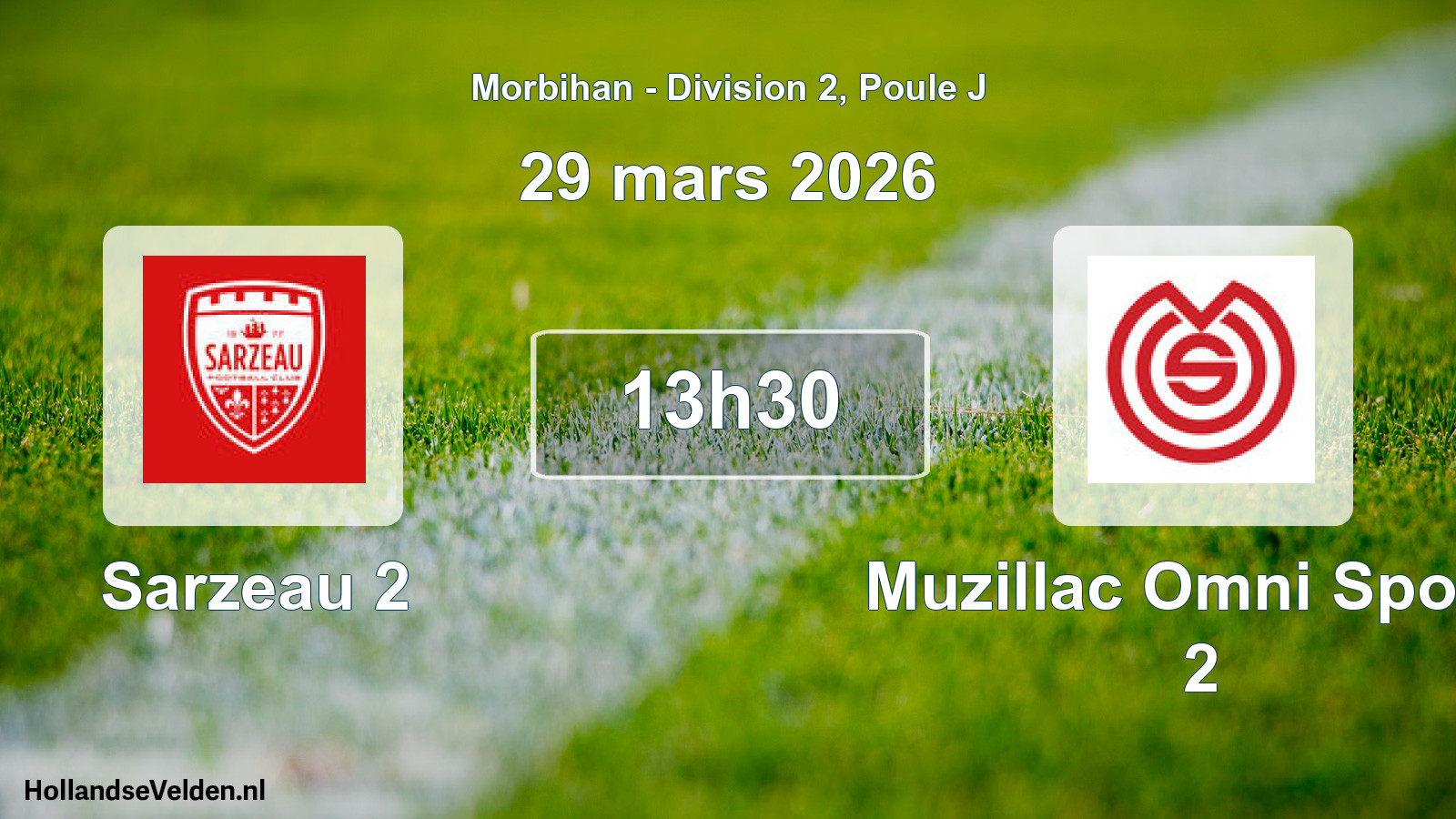 Scheduled Match: Sarzeau 2 - Muzillac Omni Sports 2 (29 March 2026)