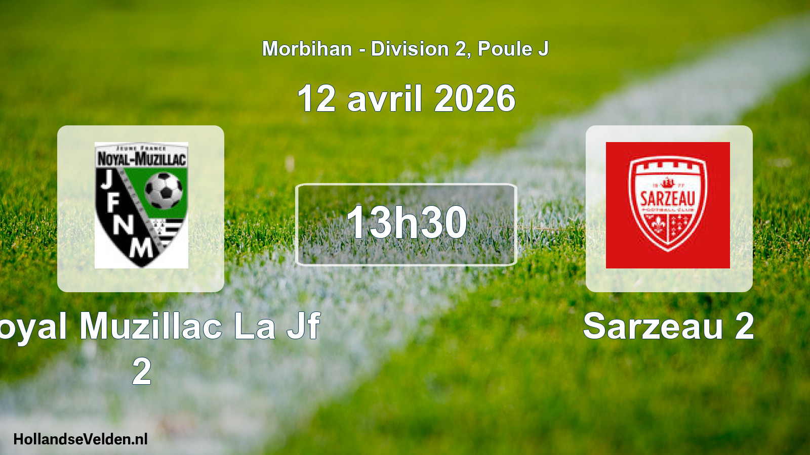 Geplande wedstrijd: Noyal Muzillac La Jf 2 - Sarzeau 2 (12 april 2026)