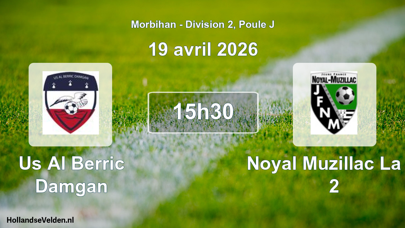 Scheduled Match: Us Al Berric Damgan - Noyal Muzillac La Jf 2 (19 April 2026)