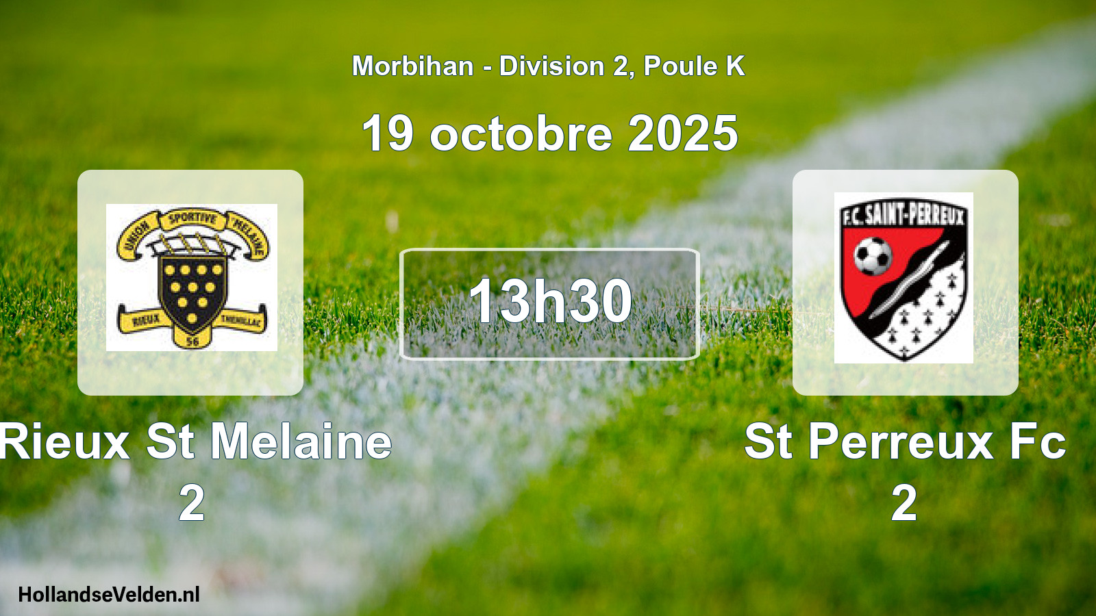 Geplande wedstrijd: Rieux St Melaine 2 - St Perreux Fc 2 (19 oktober 2025)