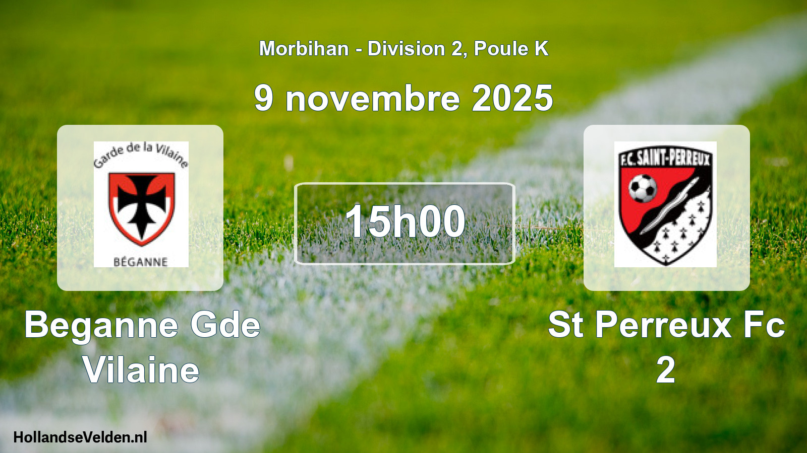 Scheduled Match: Beganne Gde Vilaine - St Perreux Fc 2 (9 November 2025)