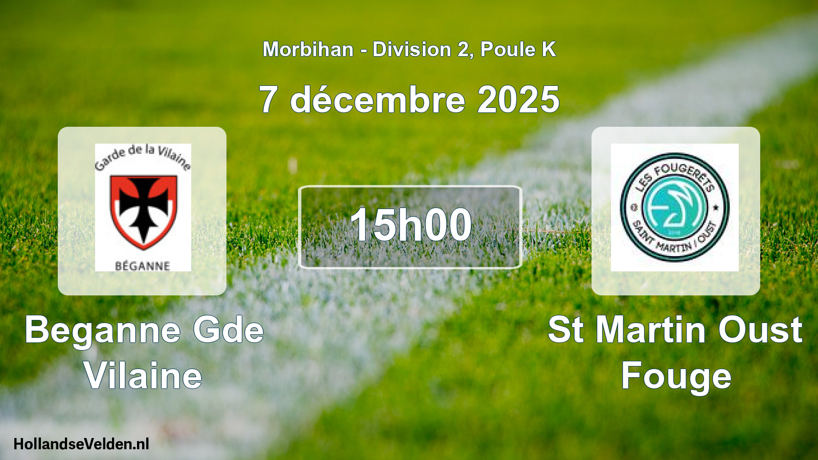 Scheduled Match: Beganne Gde Vilaine - St Martin Oust Fouge (7 December 2025)