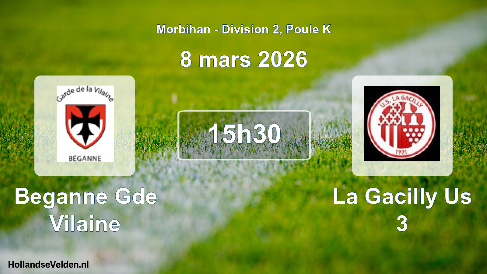Scheduled Match: Beganne Gde Vilaine - La Gacilly Us 3 (8 March 2026)