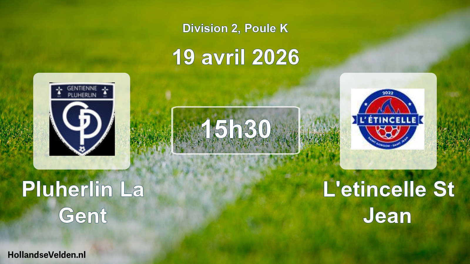 Match programmé: Pluherlin La Gent - L'etincelle St Jean (19 avril 2026)