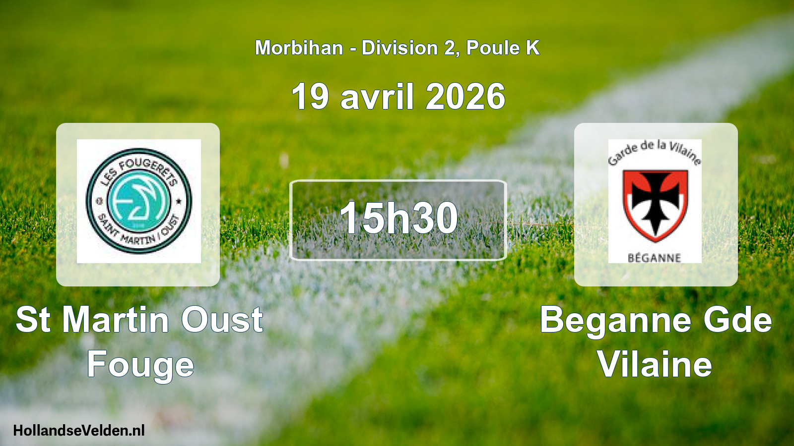 Scheduled Match: St Martin Oust Fouge - Beganne Gde Vilaine (19 April 2026)