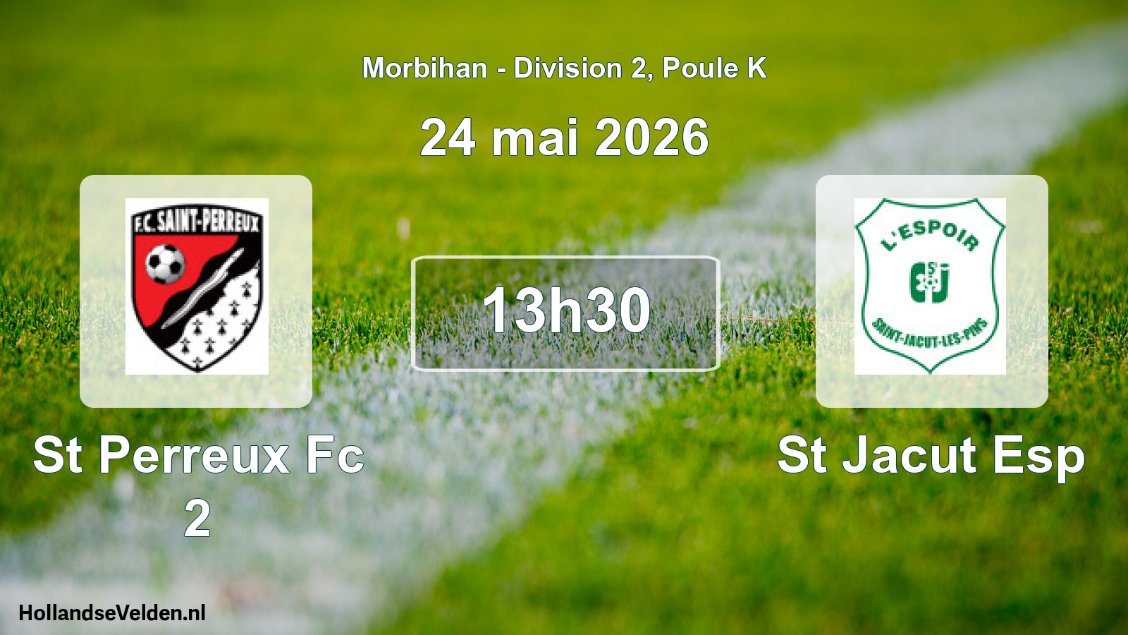Geplande wedstrijd: St Perreux Fc 2 - St Jacut Esp (24 mai 2026)