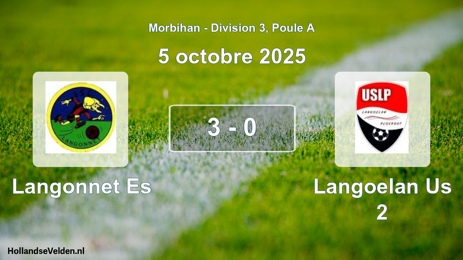Gespeelde wedstrijd: Langonnet Es - Langoelan Us 2 3 - 0 (5 octobre 2025)