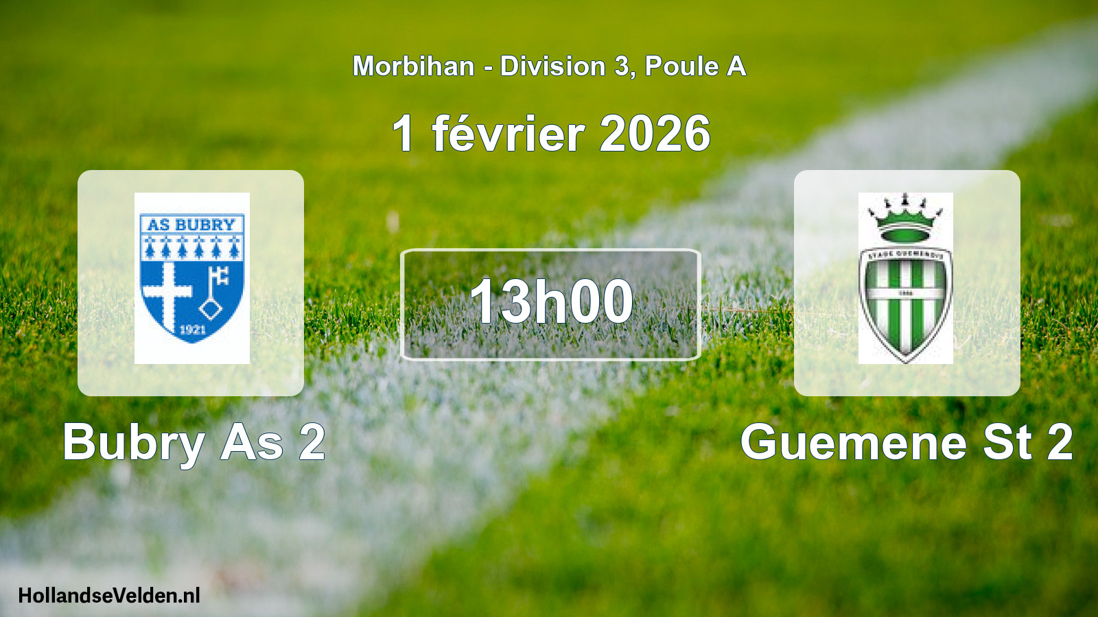 Scheduled Match: Bubry As 2 - Guemene St 2 (1 February 2026)