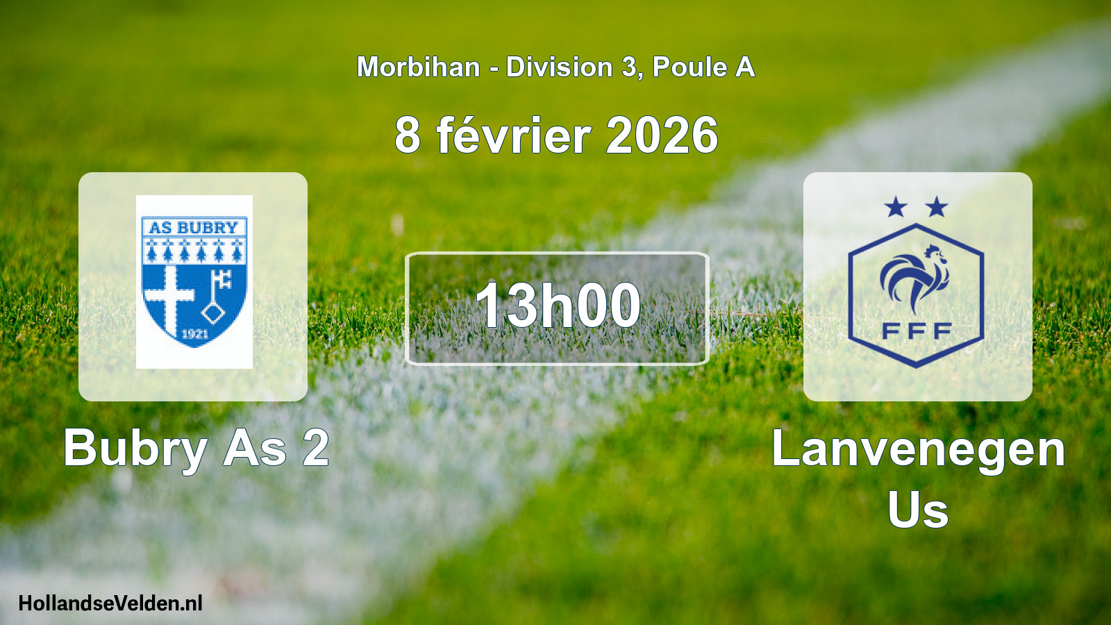 Scheduled Match: Bubry As 2 - Lanvenegen Us (8 February 2026)