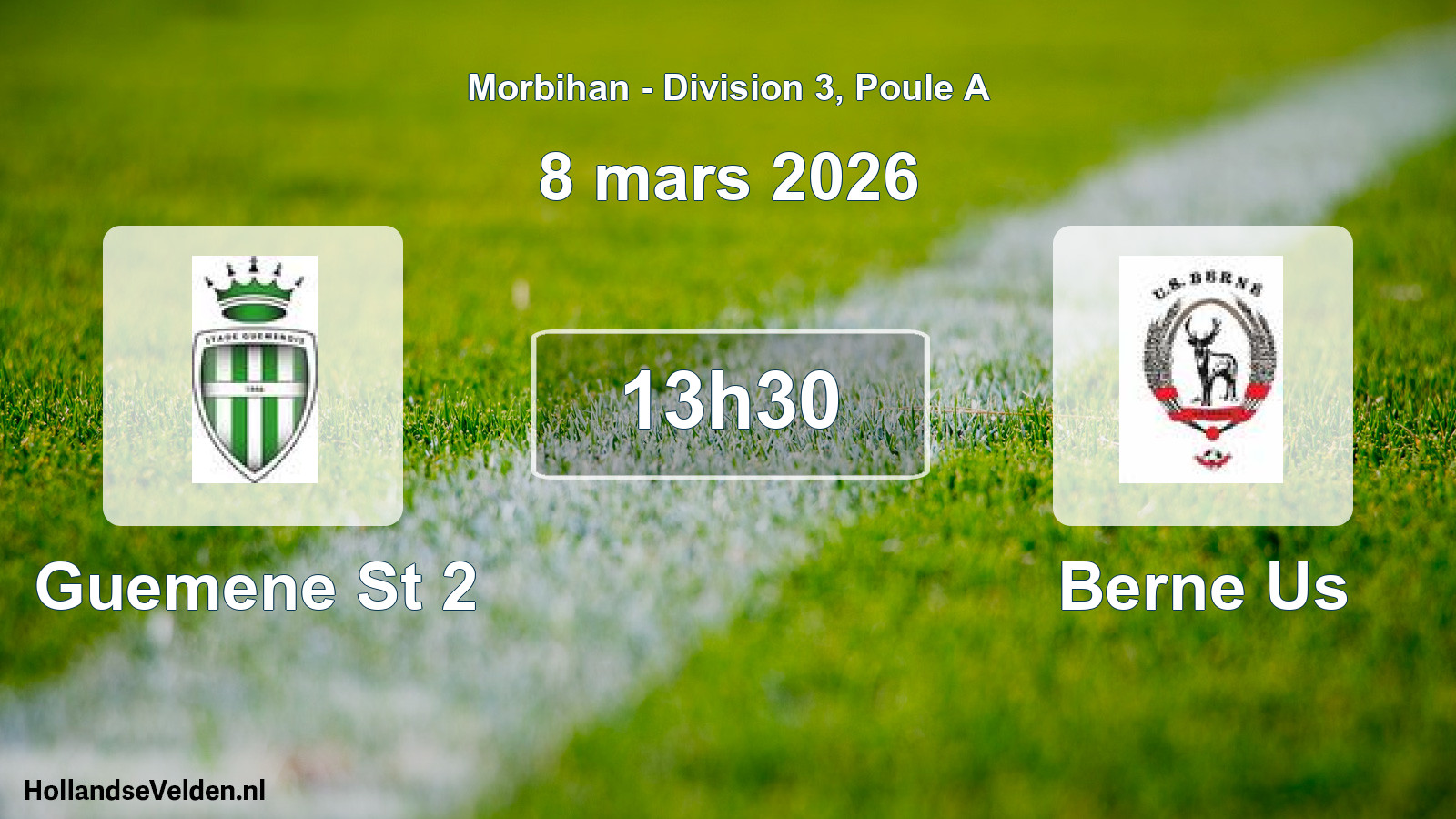 Geplande wedstrijd: Guemene St 2 - Berne Us (8 maart 2026)
