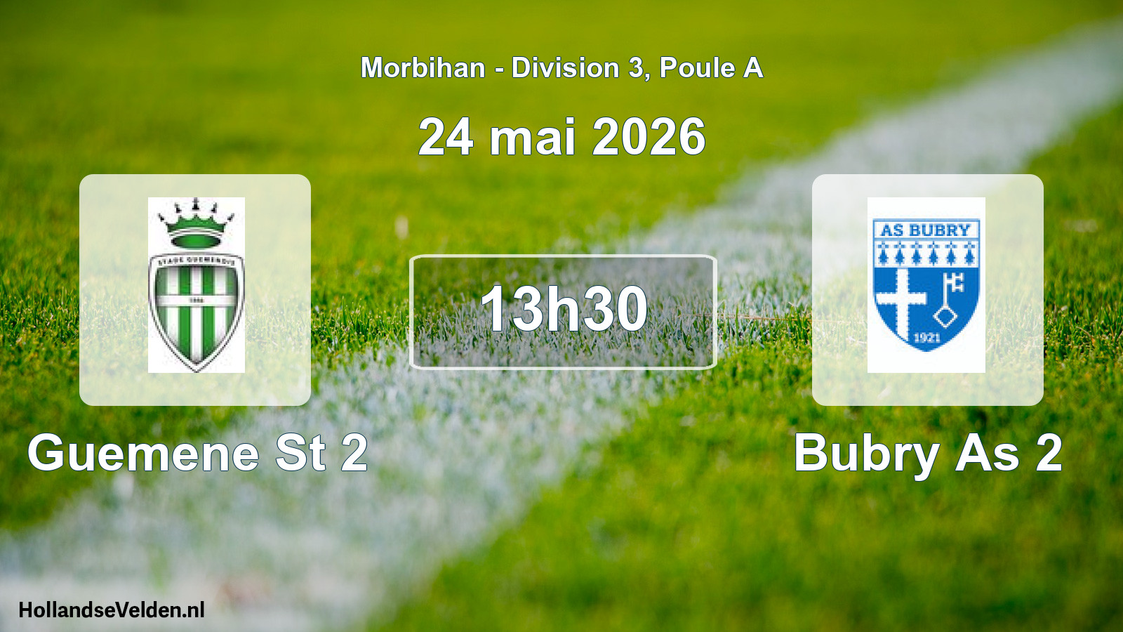 Scheduled Match: Guemene St 2 - Bubry As 2 (24 May 2026)