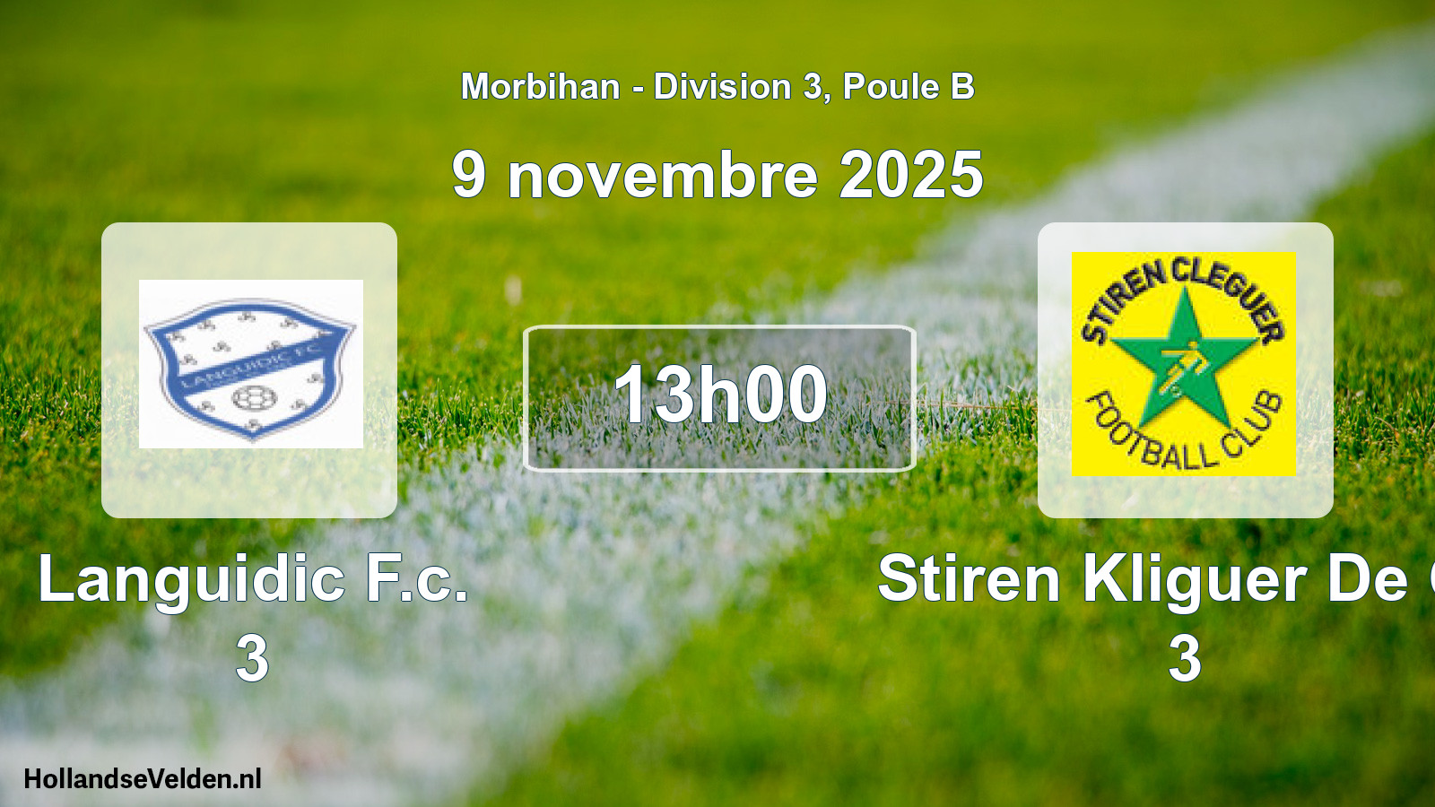 Scheduled Match: Languidic F.c. 3 - Stiren Kliguer De Cl 3 (9 November 2025)