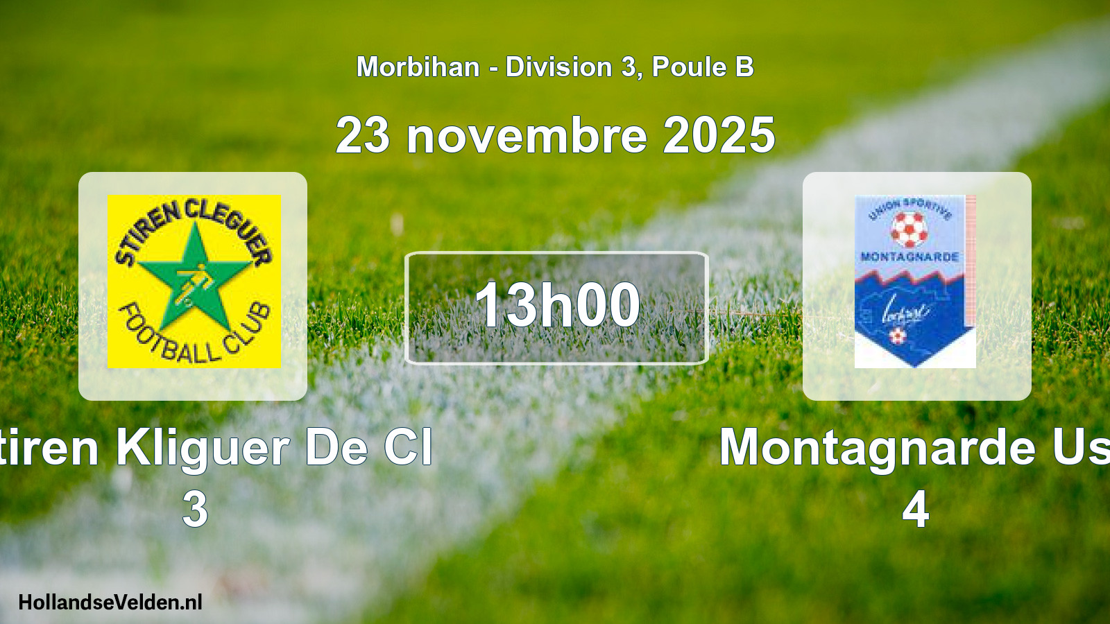 Scheduled Match: Stiren Kliguer De Cl 3 - Montagnarde Us 4 (23 November 2025)