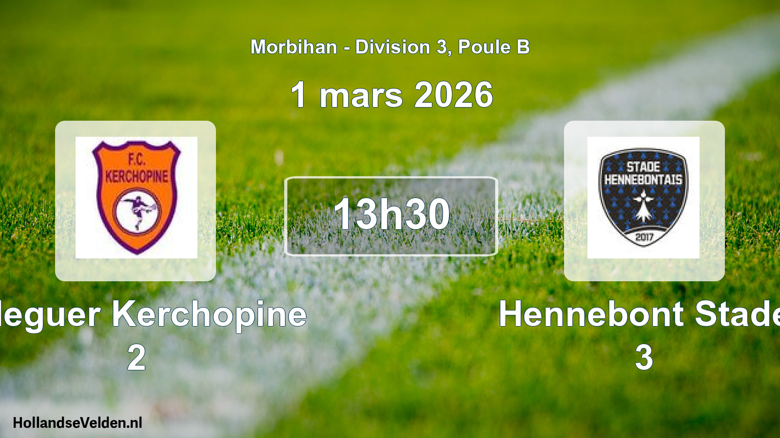 Scheduled Match: Cleguer Kerchopine 2 - Hennebont Stade 3 (1 March 2026)