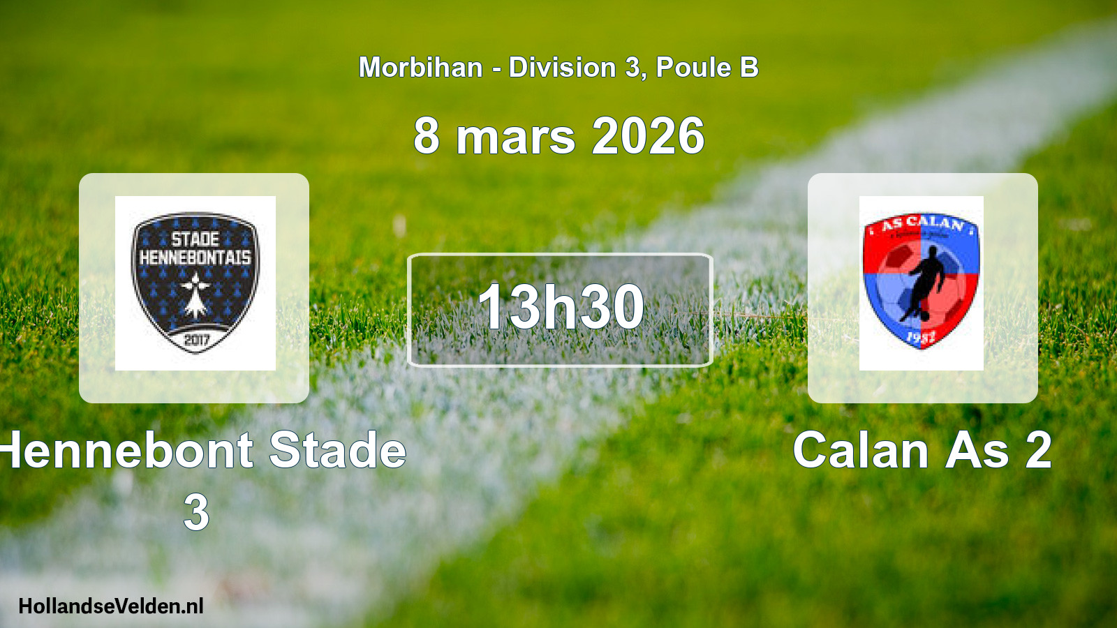 Scheduled Match: Hennebont Stade 3 - Calan As 2 (8 March 2026)