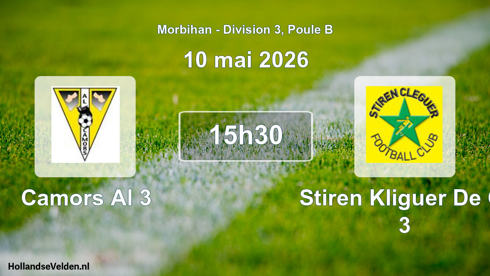 Geplande wedstrijd: Camors Al 3 - Stiren Kliguer De Cl 3 (10 mei 2026)