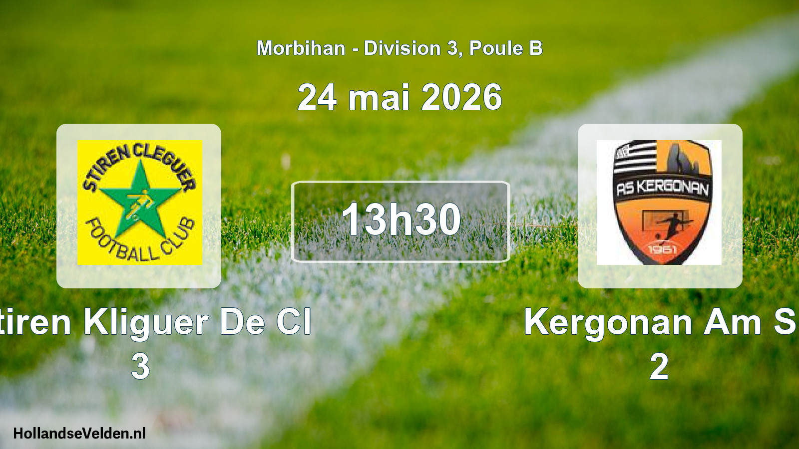 Scheduled Match: Stiren Kliguer De Cl 3 - Kergonan Am S 2 (24 May 2026)
