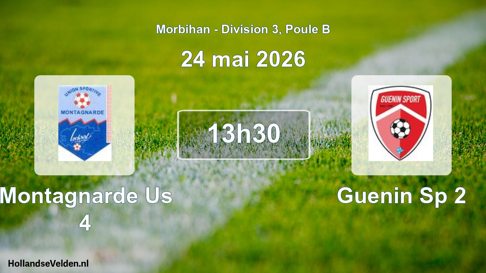 Geplande wedstrijd: Montagnarde Us 4 - Guenin Sp 2 (24 mai 2026)