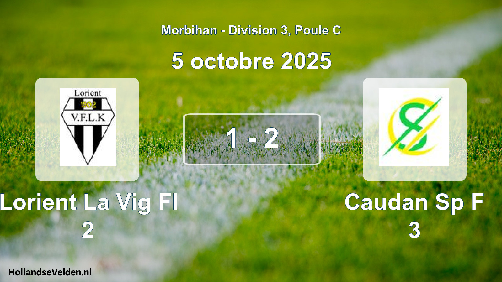 Gespeelde wedstrijd: Lorient La Vig Fl 2 - Caudan Sp F 3 1 - 2 (5 oktober 2025)