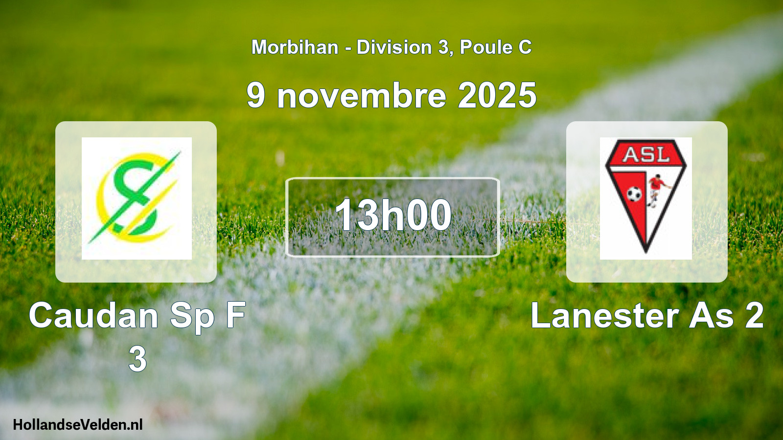 Geplande wedstrijd: Caudan Sp F 3 - Lanester As 2 (9 novembre 2025)
