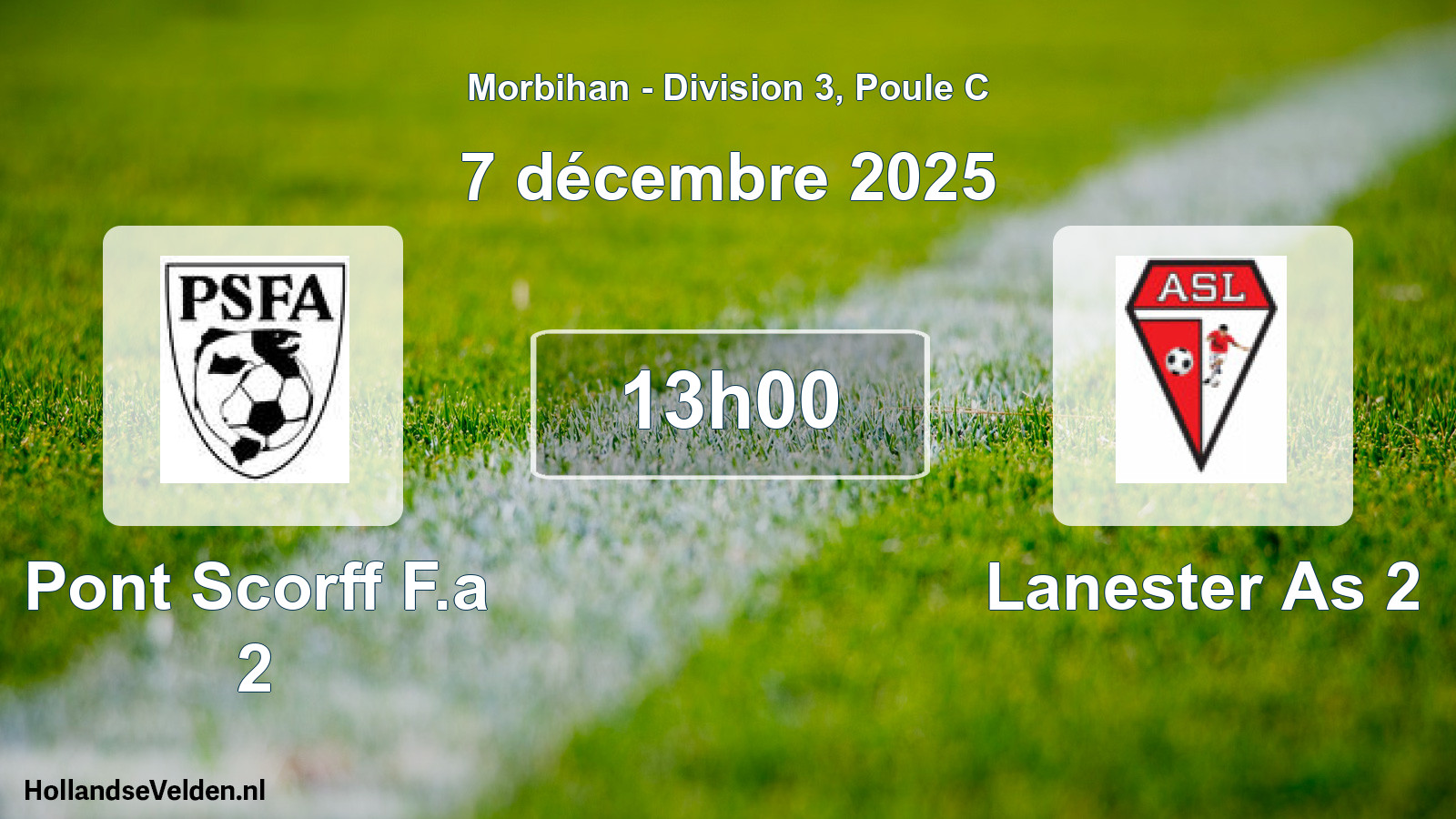 Geplande wedstrijd: Pont Scorff F.a 2 - Lanester As 2 (7 december 2025)