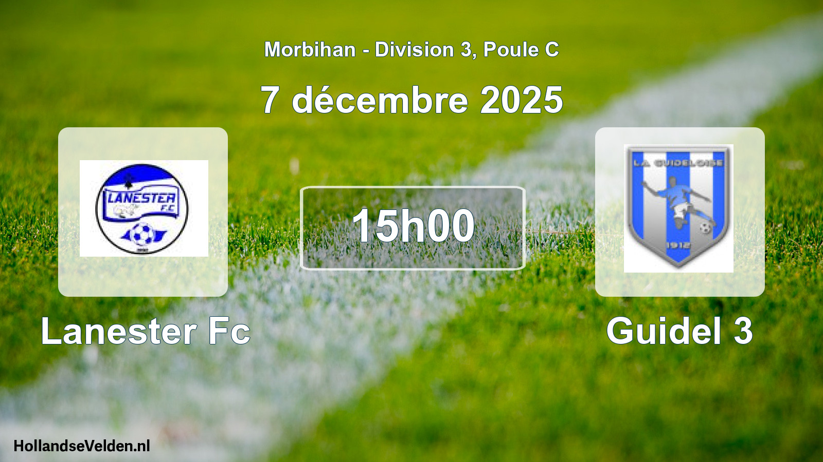 Geplande wedstrijd: Lanester Fc - Guidel 3 (7 december 2025)