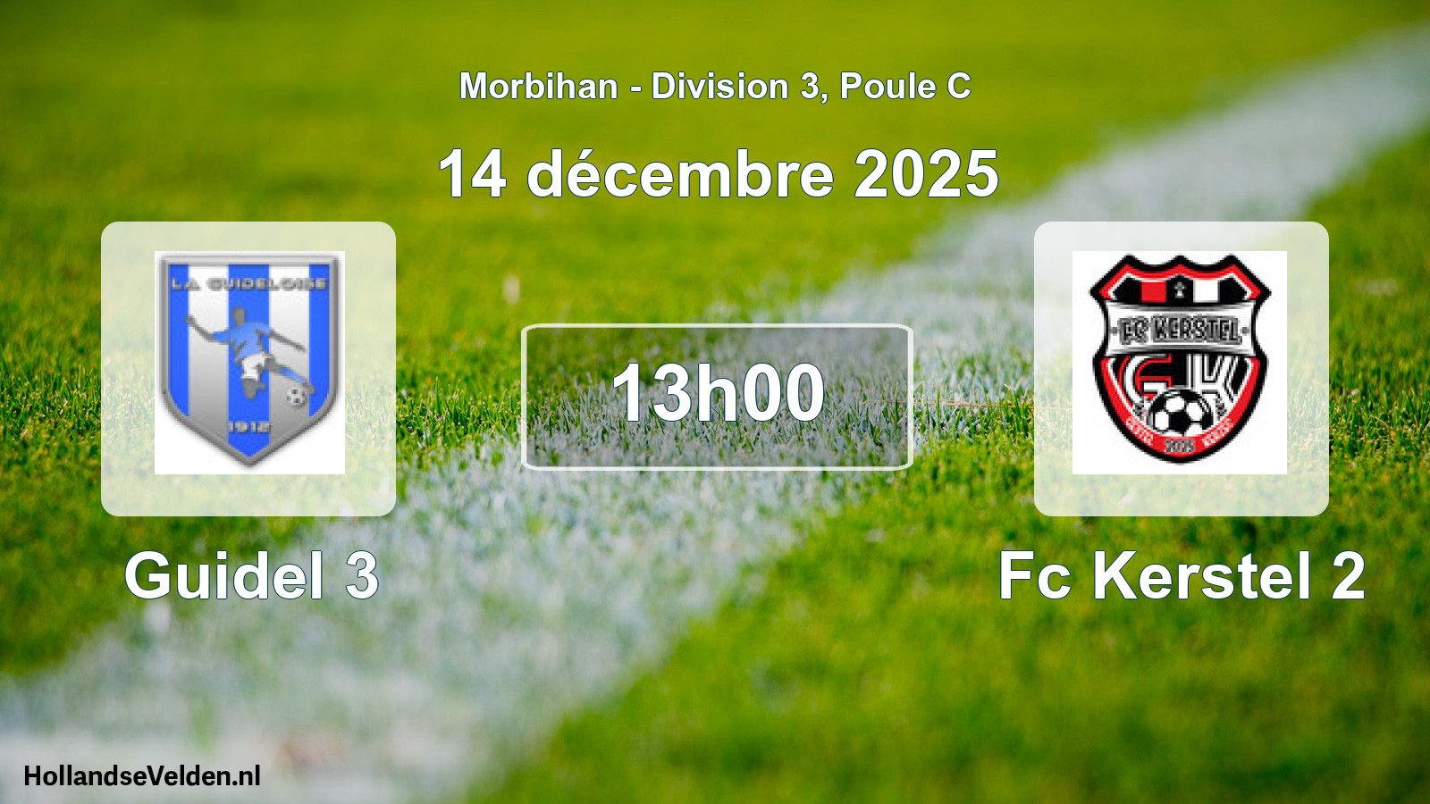 Geplande wedstrijd: Guidel 3 - Fc Kerstel 2 (14 décembre 2025)