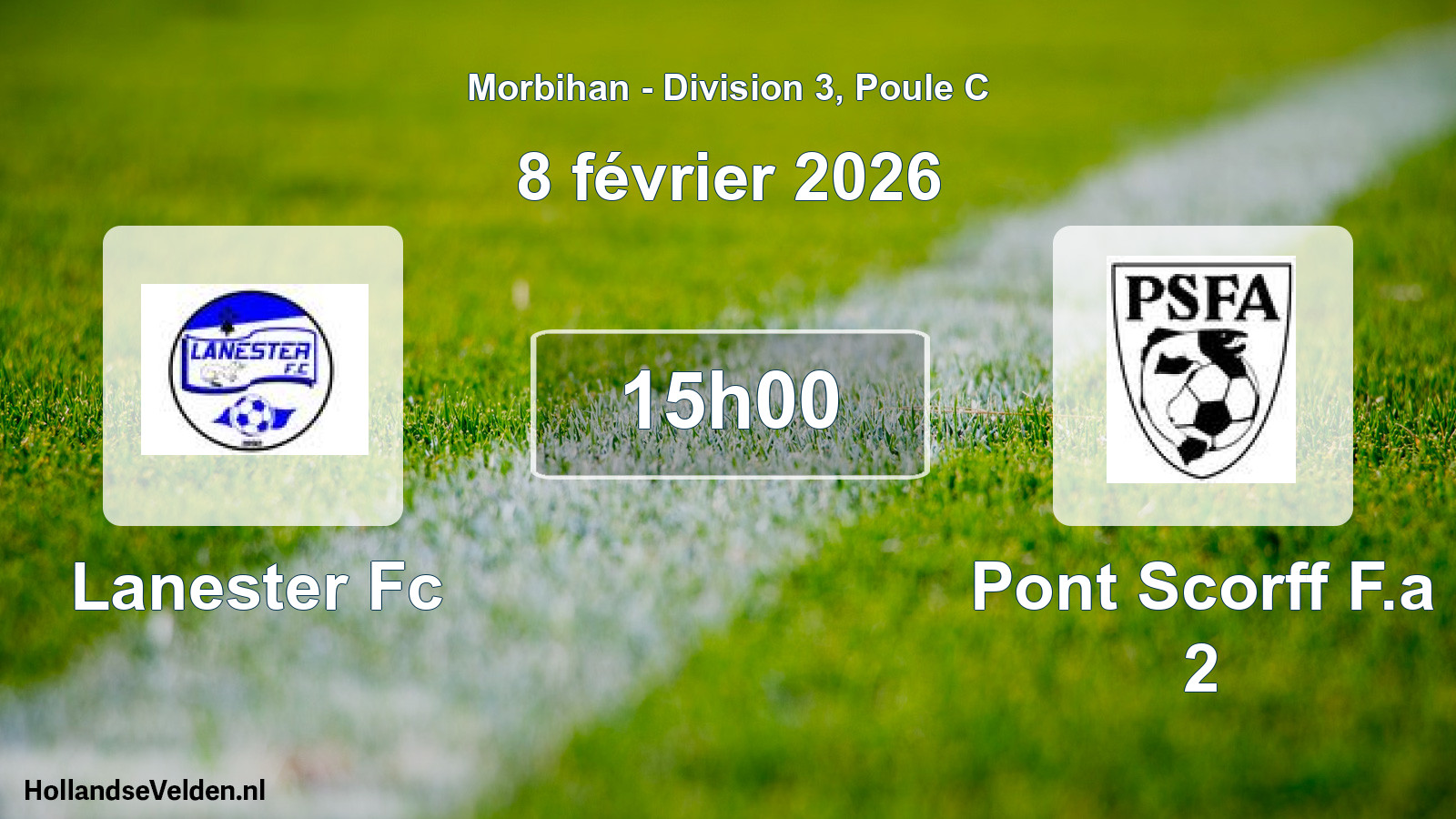 Geplande wedstrijd: Lanester Fc - Pont Scorff F.a 2 (8 février 2026)