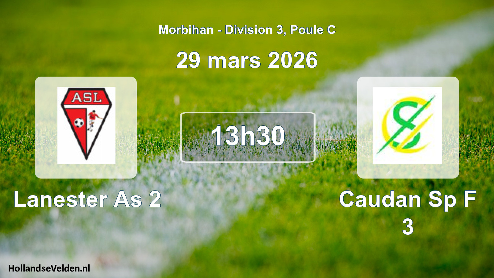 Scheduled Match: Lanester As 2 - Caudan Sp F 3 (29 March 2026)