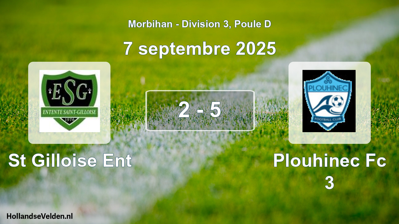 Gespeelde wedstrijd: St Gilloise Ent - Plouhinec Fc 3 2 - 5 (7 septembre 2025)