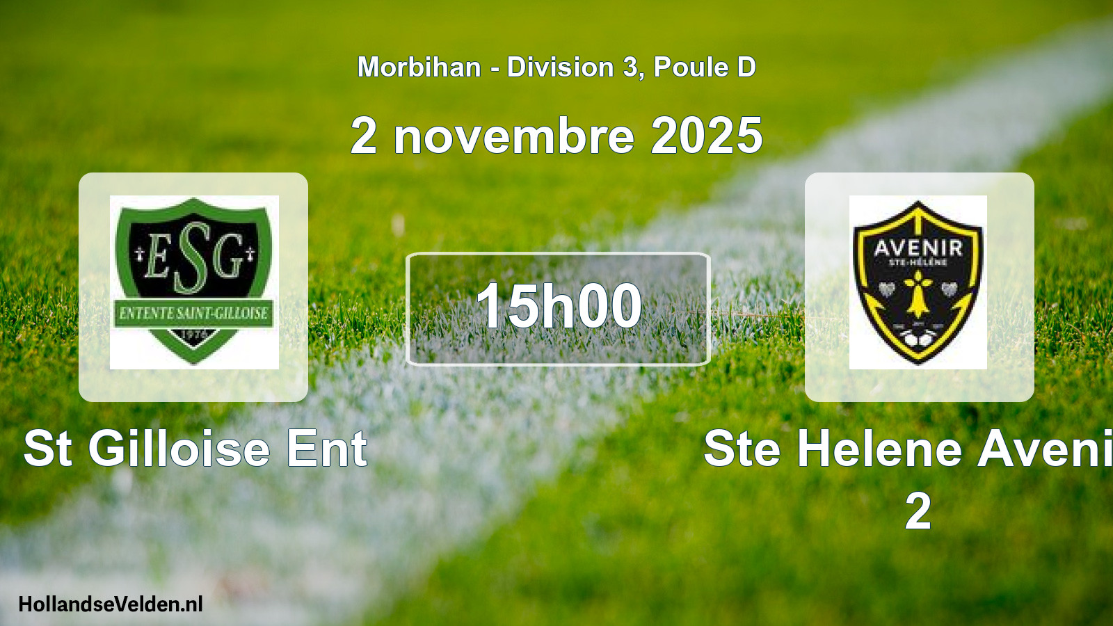 Scheduled Match: St Gilloise Ent - Ste Helene Avenir 2 (2 November 2025)