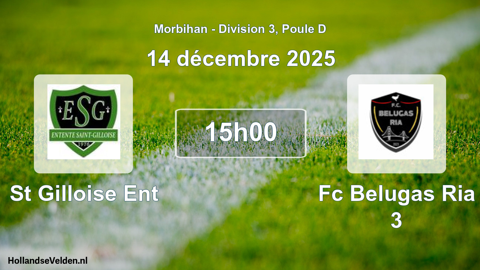 Scheduled Match: St Gilloise Ent - Fc Belugas Ria 3 (14 December 2025)