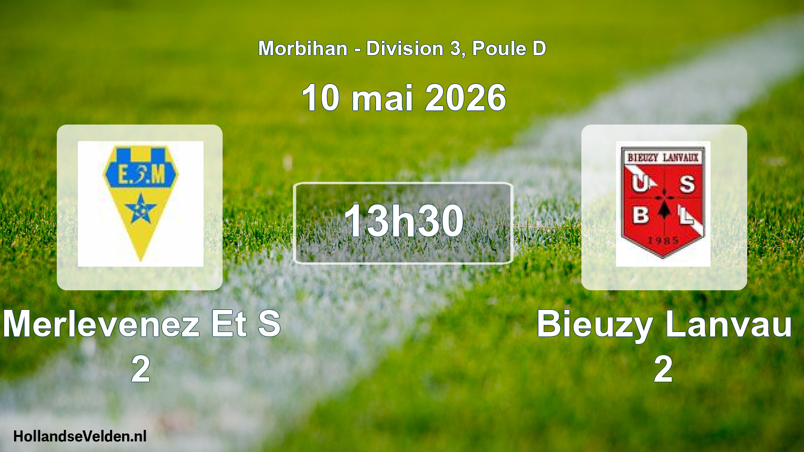 Geplande wedstrijd: Merlevenez Et S 2 - Bieuzy Lanvau 2 (10 mai 2026)