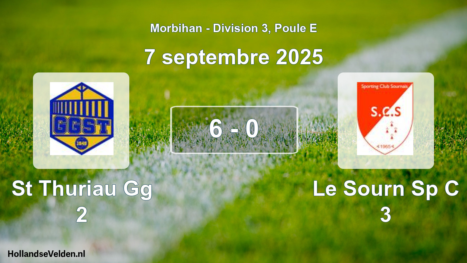 Gespeelde wedstrijd: St Thuriau Gg 2 - Le Sourn Sp C 3 6 - 0 (7 september 2025)