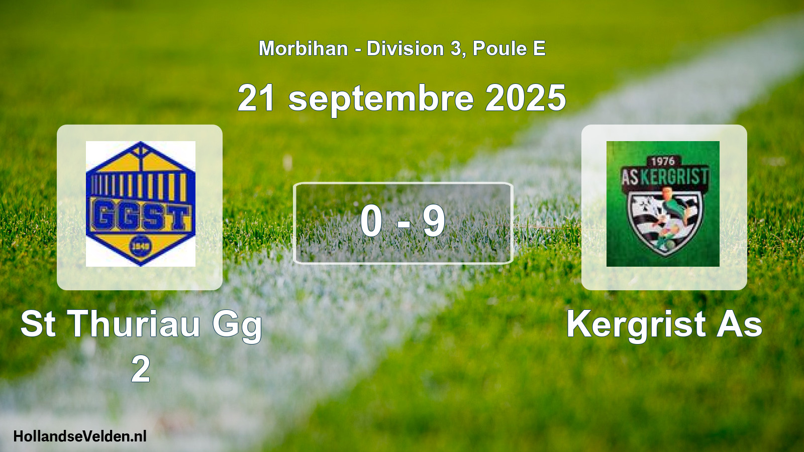 Gespeelde wedstrijd: St Thuriau Gg 2 - Kergrist As 0 - 9 (21 september 2025)