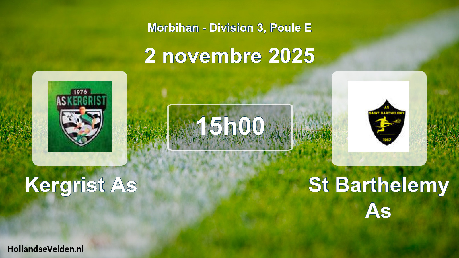 Scheduled Match: Kergrist As - St Barthelemy As (2 November 2025)